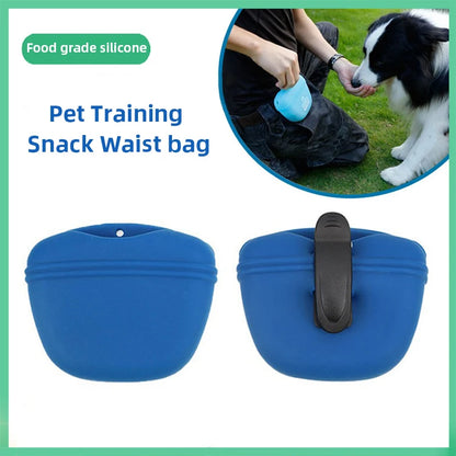 Hot-selling Pet Silicone Dog Food Bag Portable Dog Training Snack Bag Training Snack Bags Dogs Training Fanny Pack Pet Supplies