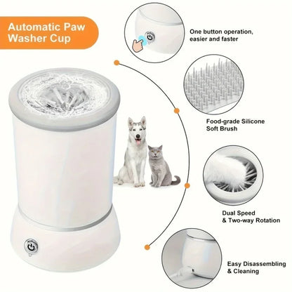 LAMGOOL Pet Feet Washer Electrical Pet Paw Cleaner Automatic Pet Foot Cleaning Cup Portable Quick Low Noise Dog Cat Paw Cleaner