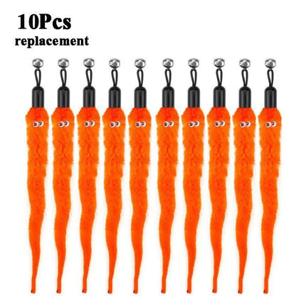 Replace Plush Cat Toy Accessories Worms Replacement Head Funny Cat Stick Pet Toys 5/10/6/11 Pcs