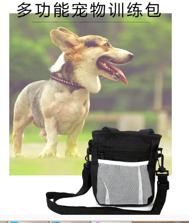Dog Training Pouch Snack Carrier Outdoor Feeding Waist Bag Portable Foldable Pet Supplies Treat Holder Walking Adjustable Pack