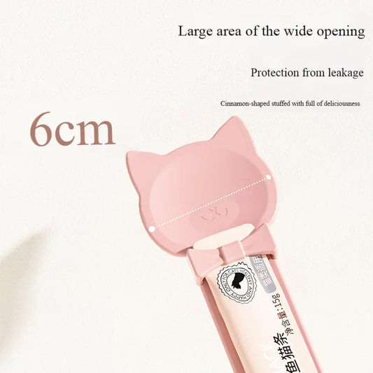 Cat tail shaped pet feed spoon Food spoon Cat strip squeeze feed dispenser indoor puppy kitten treat liquid food spoon