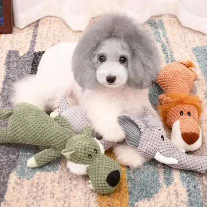 Pet Dog Toys for Large Dogs Cute Plush Squeak Stuffed Toys Fleece Durable Chewing Cute Soft Toys Pet Molar Toys Dogs Accessories