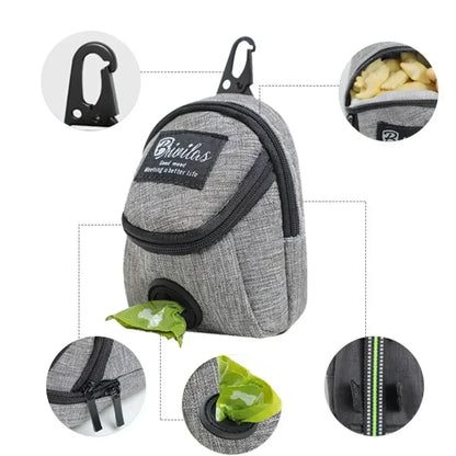 Portable Training Treat  Outdoor Pet Dog Treat Pouch Puppy Snack Reward Waist Bag Poop Bag Dog Carriers Bags