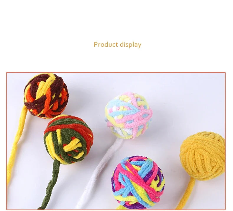 Dr.DC Pet cat toys are self entertaining chew and tease cats toy balls colored wool dog supplies fidget toy for cats accessories