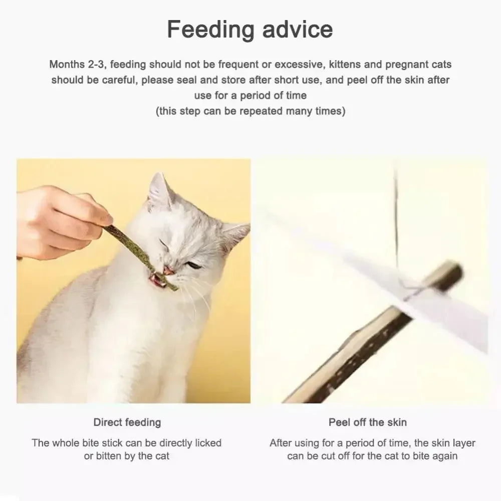 1-3pcs Natural Catnip Pet Cat Molar Toothpaste Stick Cat Snacks Sticks Pet Cleaning Teeth Cat Toys Silver Vine Pet Toy