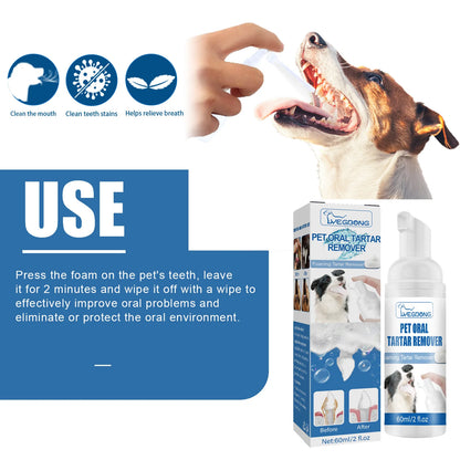 Pet Oral Spray Dental Dirt Remover Cat Teeth Cleaning Breath Freshener Remove Dog Plaque Bad Smell Mouth Harmless Healthy Care