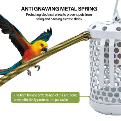 Pet Parrot Heater Preservation Cage Heating Lamp Anti-bite Anti-scalding Reptile Warm Lights Accessories Bird Supplies 220V