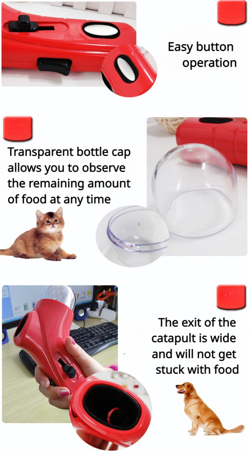 Dog Food Launcher Snack Feeder Pet Training Reward Toy Puppy Kitten Outdoor Interactive Plaything Pet Supplies Fun Beach Toys