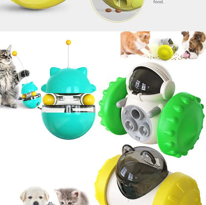 Dog Puzzle Toys Pet Food Interactive Tumbler Slow Feeder Puppy Toy Snack Treat Stimulation Chase Rolling Puppy Toy Pet Supplies
