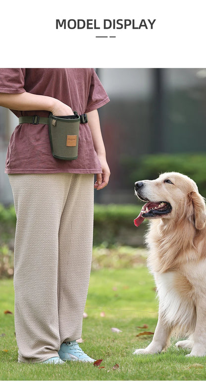 Portable Dog Snack Pocket Outdoor Walking Dog Snack Bag Pet Waist Pack Storage Pouch Puppy Training Bag Food Reward Pet Supplies