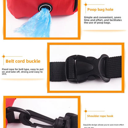 Dog Training Pouch Snack Carrier Outdoor Feeding Waist Bag Portable Foldable Pet Supplies Treat Holder Walking Adjustable Pack