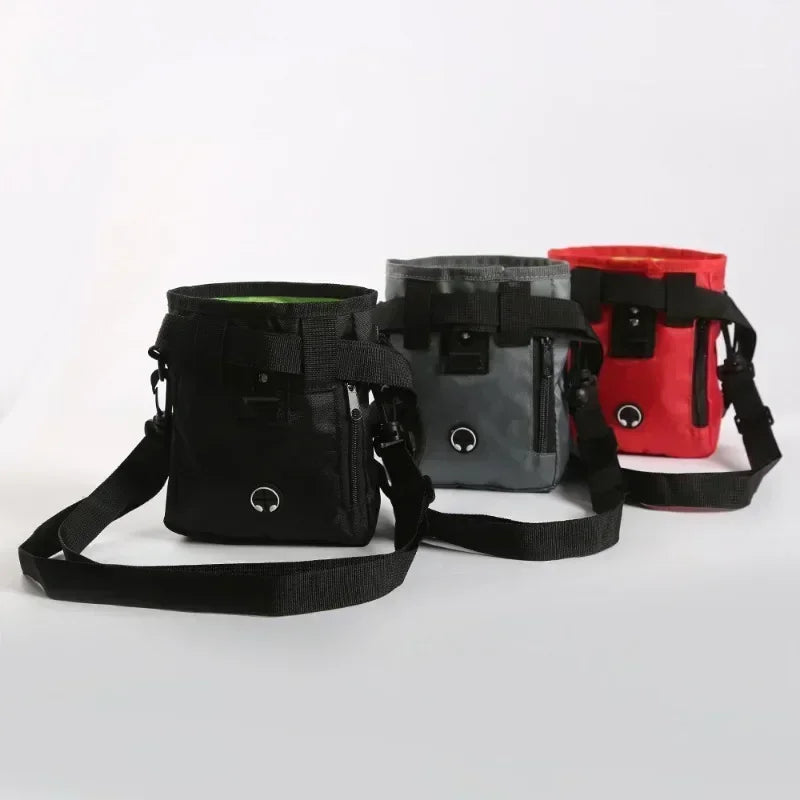 Dog Training Pouch Snack Carrier Outdoor Feeding Waist Bag Portable Foldable Pet Supplies Treat Holder Walking Adjustable Pack