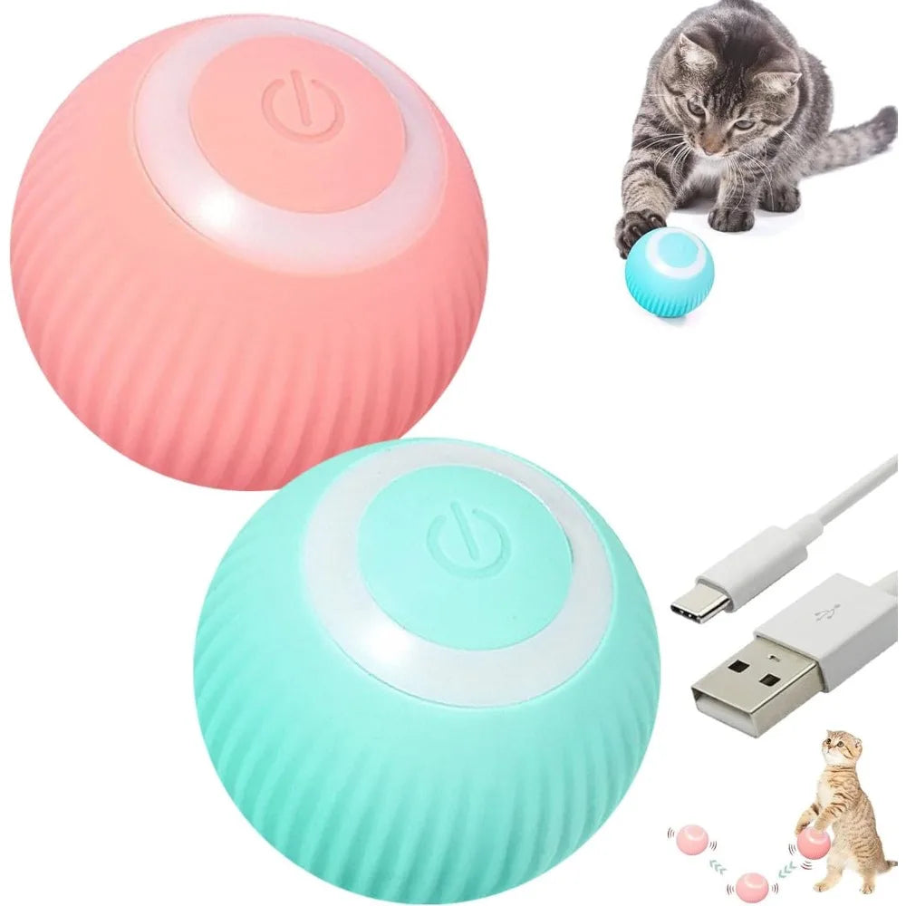 Pet's Cat Toy Ball,Wloom Cat Toy,Magic Rolling and Sound Ball for Indoor Playing Stimulate Hunting Instinct for Your Kitty