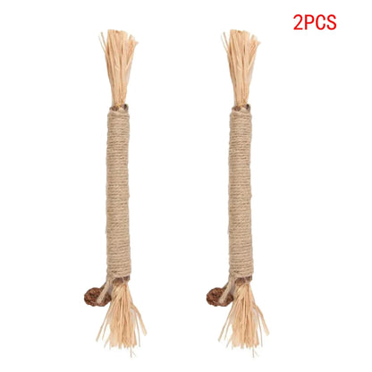 1/2/5/10PCS Pet Toy Natural Pet Cat Snacks Stick Cleaning Tooth Catnip Cat Toys Actinidia Silvervine For Training Cats Accessory