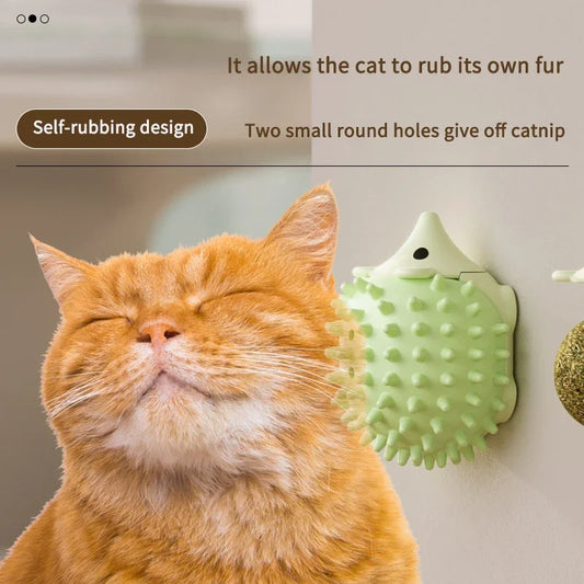Catnip Balls Funny Lickable Cat Snack Catnip Balls Kitten Playing Chewing Cleaning Teeth Toy for Small Medium Cats Pet Supplies