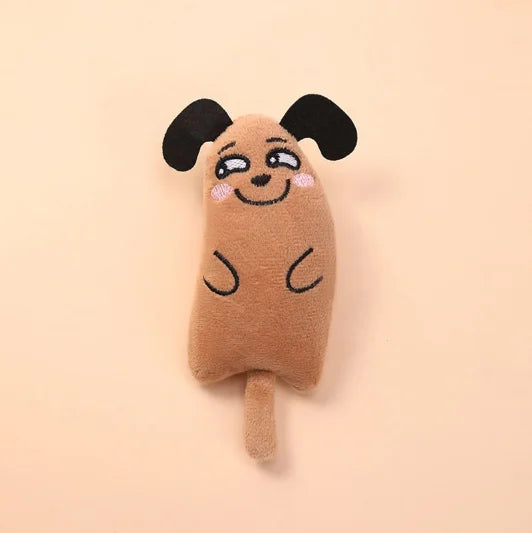 Cartoon animal toys are durable and bite resistant plush and interactive pet toys are suitable for cats to play at home
