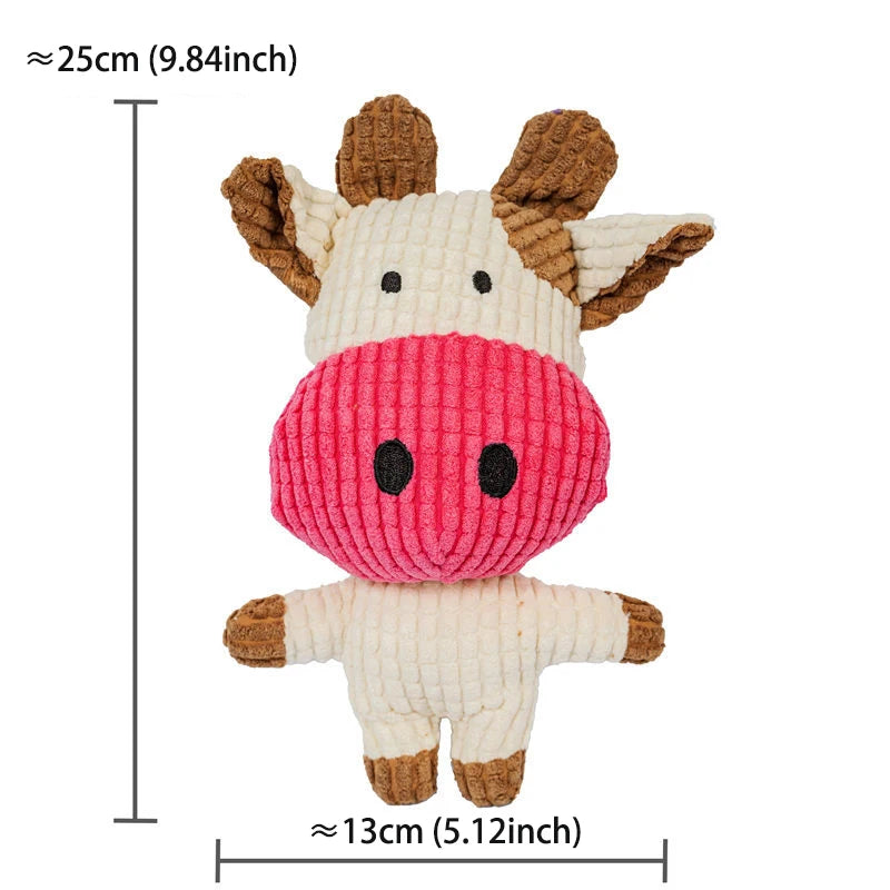 Cute Dog Plush Toys Teething Chew Squeak Dog Toys For Small Medium Breed Cat Bite Resistant Squeaky Juguetes Para Perros Cat Toy