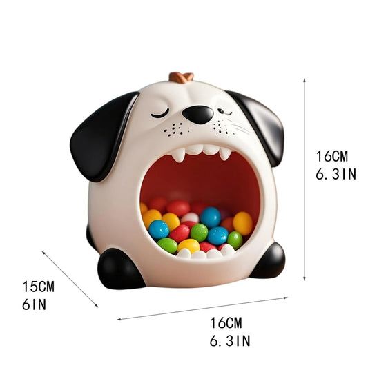 Pet Statue Snack Storage Container Cartoon Resin Desktop Storage Ornaments Household Storage Holder Decoration Supplies Gifts