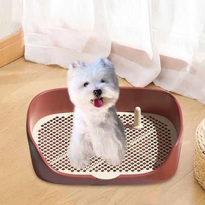 Pet Dog Toilet for Cat Portable Indoor Outdoor with Protection Wall Training Pad Holder Lavatory Basin Litter Box Trainer Corne