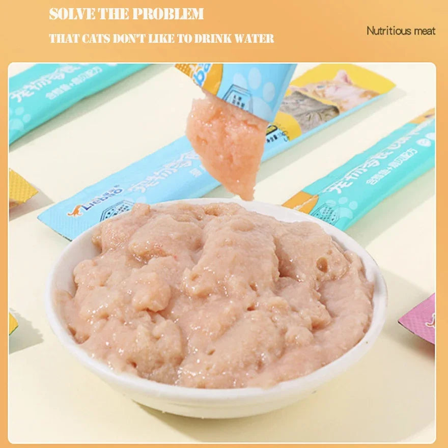 Cat Creamy Bars Stick Treats Mix Flavor Cat Liquid Snack Private Label Wet Snack For Cats