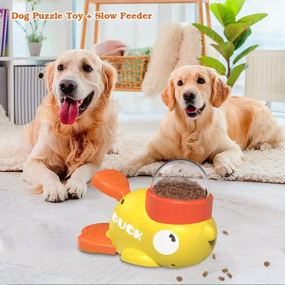 Interactive push-type dog snack dispenser Slow Food Educational Toy，Durable Plastic Pet Entertainment Toy，Training Tools