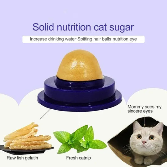 1Pcs Catnip Sugar Cats Snacks Licking Candy Nutrition Energy Ball Toys for Cat Kitten Playing Pet Cat Products