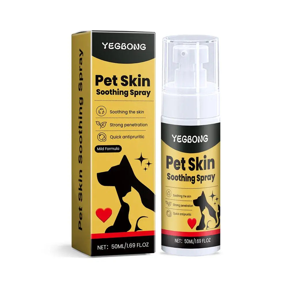 Pet Skin Spray Dog & Cat Skin Care Spray, Soothing & Spray Softening Anti-Itch Cleansing Skin, Nourishing Soothing Spray Ca C7H4
