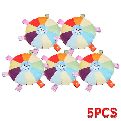 Funny Rainbow Plush Flying Saucer Dog Toys Outdoor Interactive Training Games Chew Toy Pets Flying Discs Toys Dog Accessories