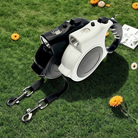 1pc Versatile 5M/16FT LED Retractable Dog Leash Illuminated Outdoor Pet Walking And Running Lead Adjustable Tractor Rope Design For Small And Medium-sized Dogs