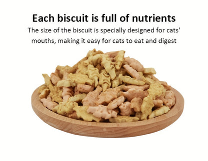 Cat Biscuits Salmon Snacks Chicken Tuna Multiplicity Nutrition Health Easy To Eat Digest Crispy Catnip Fish Biscuits Pet Snacks Cat Snacks Pet Food