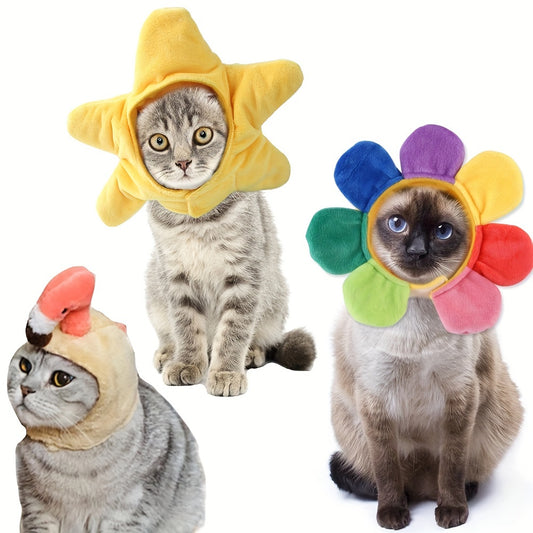 Cute Animals Shaped Cat Hat, Warm Pet Costume For Dog & Cat, Pet Party Supplies