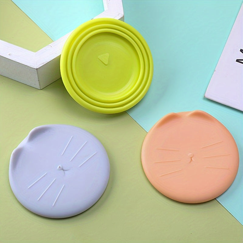 Cat Canned Lid Fresh-Keeping Cover Air Isolation Reusable Pet Food Can Cover Anti-Leakage Easy To Clean Pet Food Can Lids