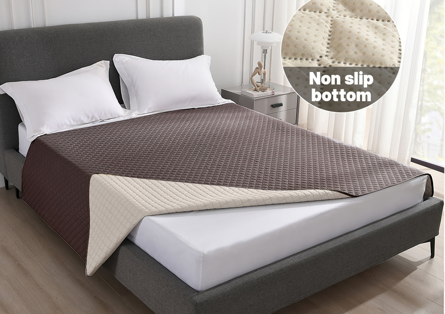 Waterproof & Non-Slip Dog Mattress Cover for Beds, Sofas, Cars | Super Soft Pet Blanket with Incontinence Protection | Machine Washable Furniture Protector Pad, Puppy Bedspread, Durable Dog Carpet