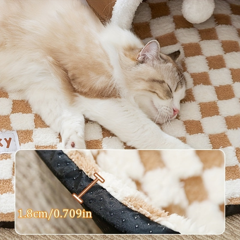 Cat Tunnel Cat Nest Small Pet Tunnel Small Pet Nest Elk Pet Nest Hide and Seek Toy Cat Tunnel Play Sleep Integrated Bear Shaped Tunnel Cat Nest Pet Nest Warm Nest Rabbit Hamster Tunnel Nest