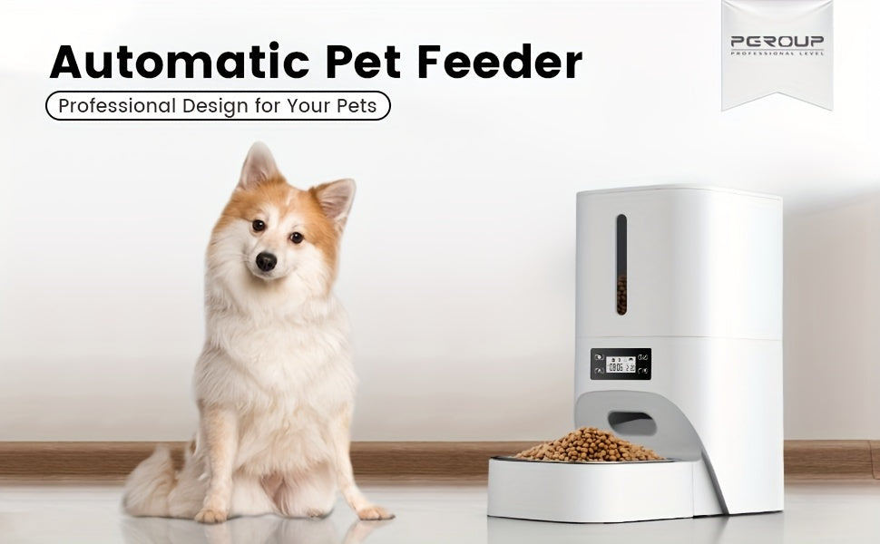 4L Timed Automatic Pet Feeders For Cats And Dogs Dry Food Dispenser With Desiccant Bag Timed Cat Feeder Programmable Portion Size Control 9 Meals Per Day 30s Voice Recorder