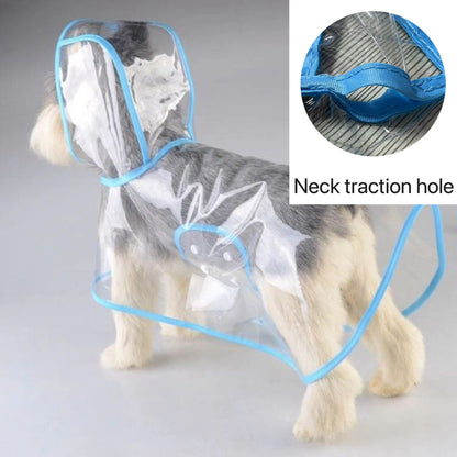1pc Clear Transparent Hooded Pet Plastic Raincoat Poncho For Toy And Small Dogs And Cat Only Clothes