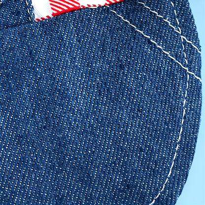 Durable Canvas Plaid Denim 1pc Rabbit Harness with Leash - Perfect for Dwarf Rabbits & Young Guinea Pigs - Stylish Pet Traction Rope Accessory