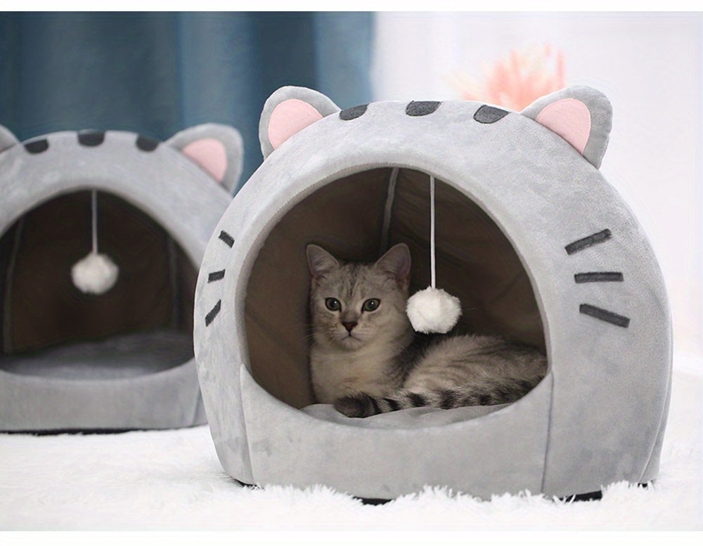 Cozy Cat Cave: Keep Your Furry Friend Warm And Snug In This Cute Pet House!