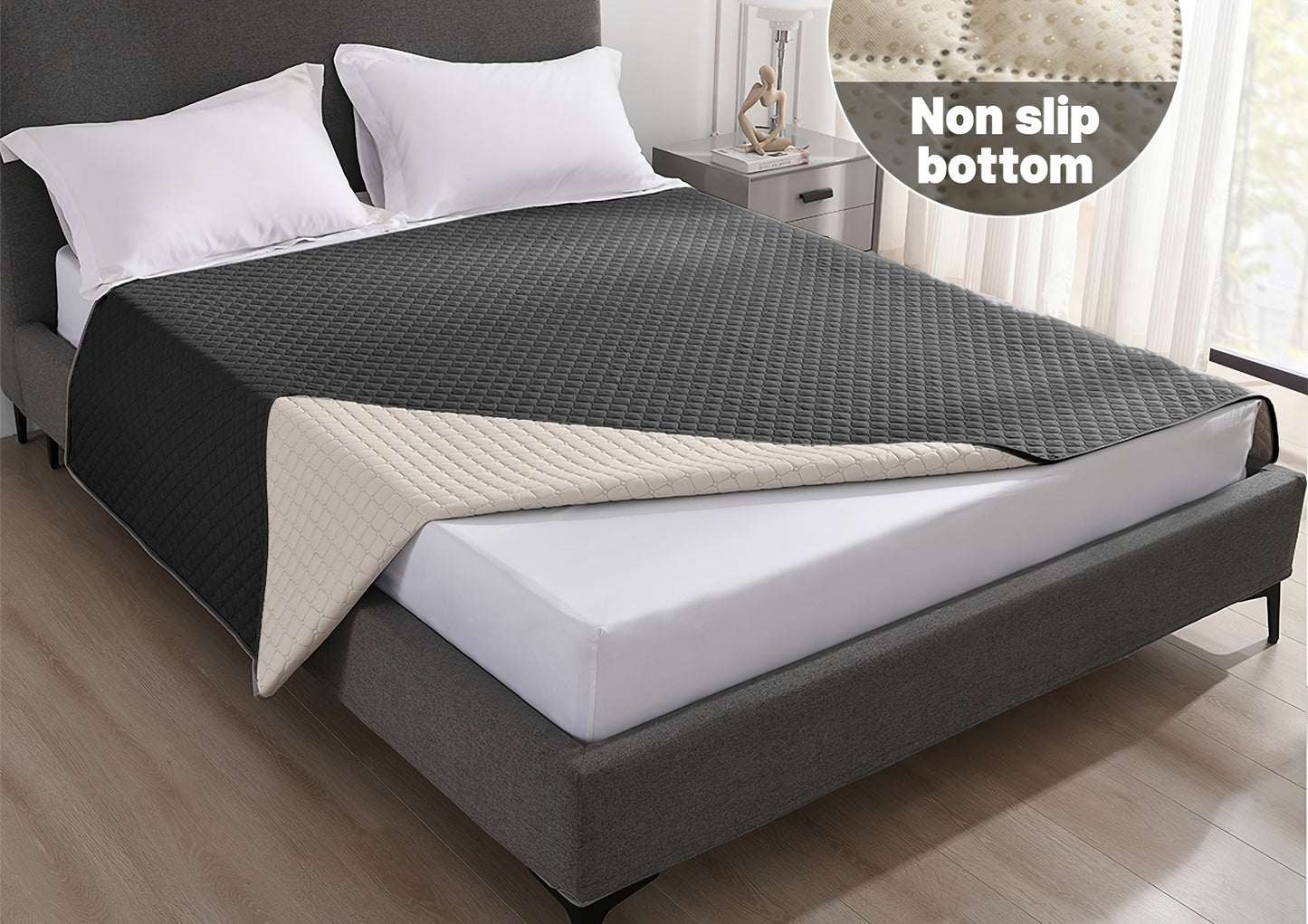 Waterproof & Non-Slip Dog Mattress Cover for Beds, Sofas, Cars | Super Soft Pet Blanket with Incontinence Protection | Machine Washable Furniture Protector Pad, Puppy Bedspread, Durable Dog Carpet