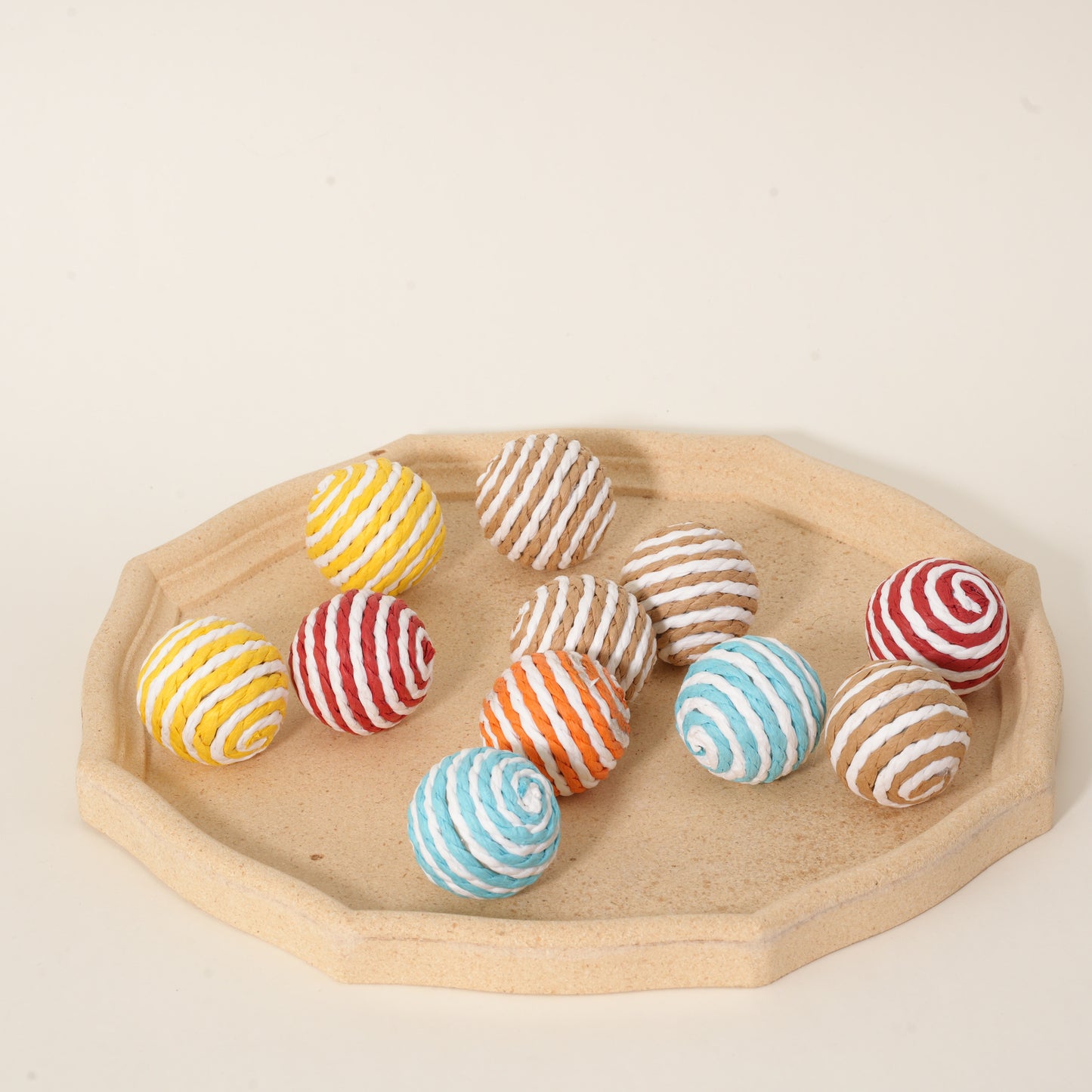 3pcs Interactive Sisal Cat Scratch Ball - Durable Pet Toy For Chasing, Biting, And Scratching