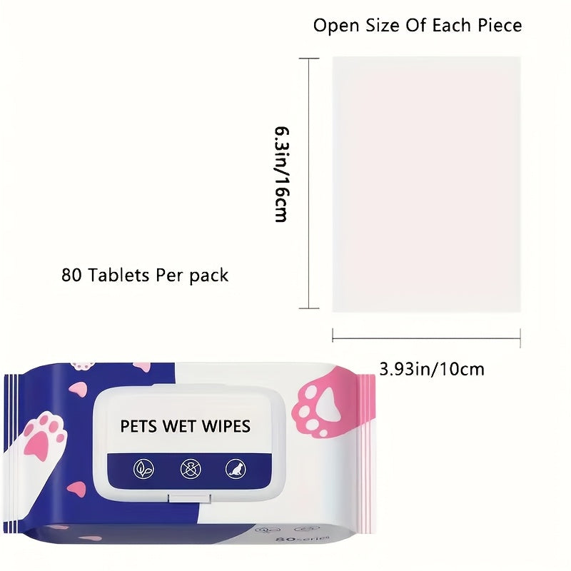 1pc Pet Care Wipes for Dogs - Gentle Cleaning Solution for Tears, Odors, and Paws - Polyester Blend, Non-Electric, Suitable for All Breeds