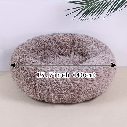 Plush Pet Nest Cat Dog Universal Round Nest Cat Mattress Soft Comfortable Bottom Non-slip Cat Nest