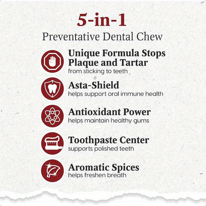 ARK NATURALS 4oz Dog Dental Chew Toothpaste for Mini Breeds - Natural Plaque & Tartar Prevention, Soft & Medium Chewable Chews with Natural Ingredients, Freshens Breath, Vet Recommended, Dog Dental Care | Pet Care Essentials
