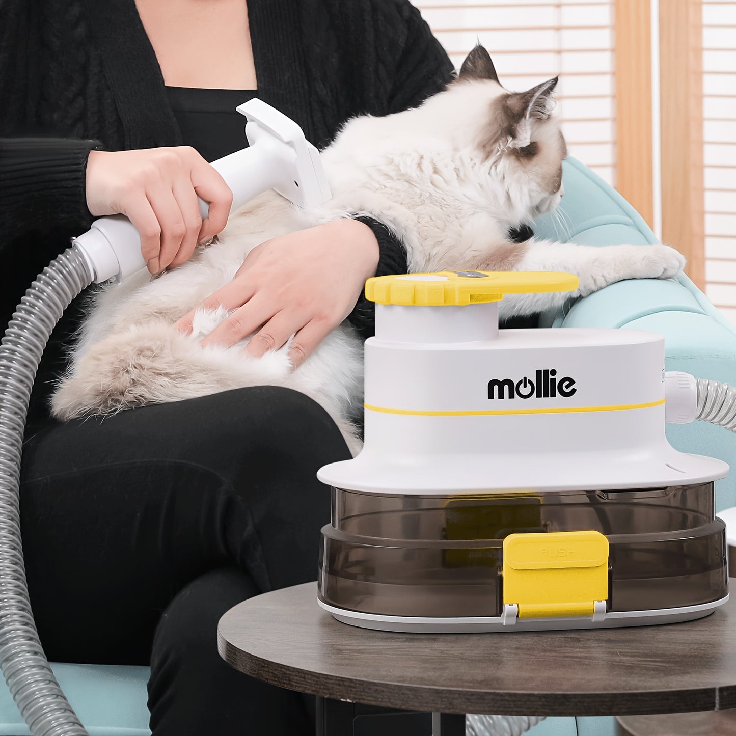 300W Pet Grooming Vacuum Blower - 3-Speed Multifunctional Grooming Machine for Dogs & Cats with 6 Nozzles, 1.06gal Capacity, And Storage Bag - All-in-One Pet Care Tool