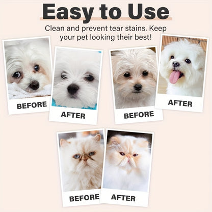Pet Tear Stain Remover Gel 30g + Brush | Gentle Plant-Based Formula | Effective & Irritation-Free Eye Cleaning For Dogs & Cats