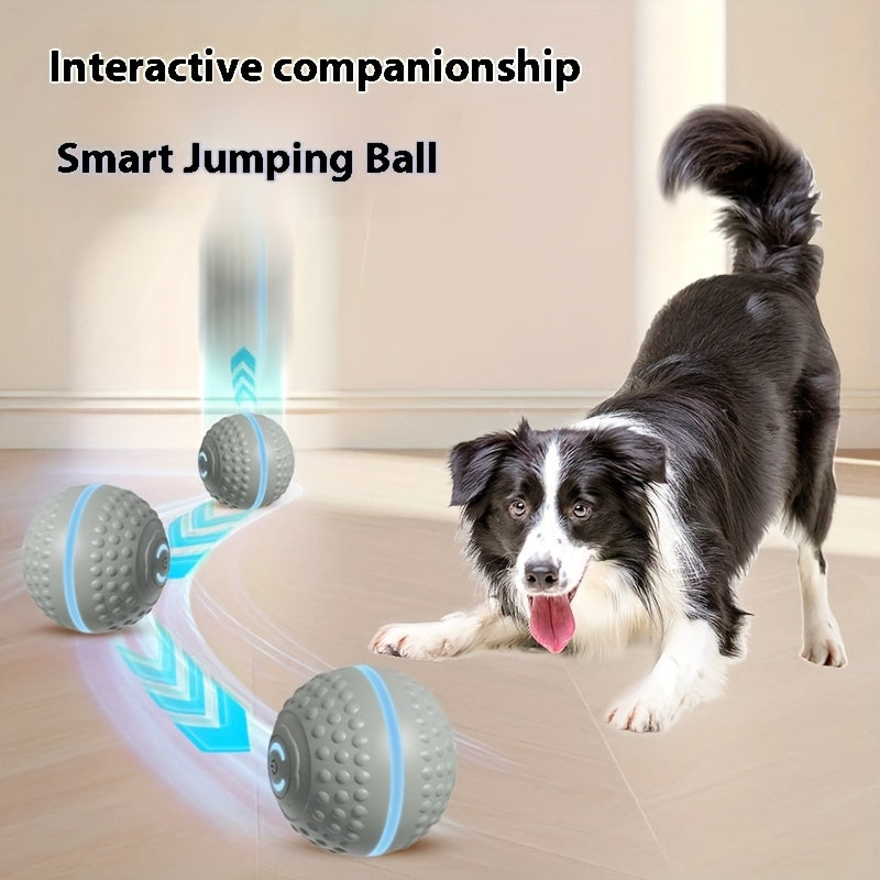 PounceEarth Large Dog Ball Toy - Bite-Resistant Durable Dog Ball with USB Rechargeable Battery, Interactive Polka Dot Design & Multiple Modes for All Breeds - Promotes Playful Engagement & Stimulates Curiosity, Dog Ball Toy,