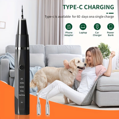 Pet Teeth Cleaning Kit With LED Light For Dogs, 5 Modes For Teeth Care To Remove Stains Calculus, Dog Toothbrush Plaque And Tartar Remover