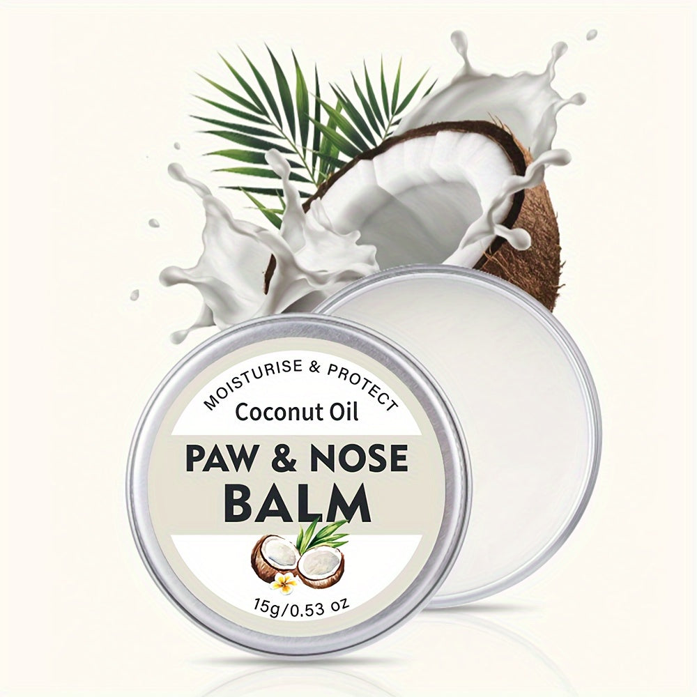 1pc Coconut Oil PawPals Dog Paw & Nose Balm - Moisturizing Aluminum Salve for Non-Electric, Battery-Free Pet Care