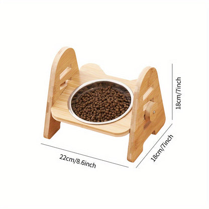 1/2/3pcs Adjustable Slanting Ceramic Pet Bowl Set - Ergonomic Lifting Design, Easy Cleaning, Anti-Slip Base, Suitable for Cats and Dogs of All Sizes - Dog Bowl, Cat Food Bowl, Pet Feeding Essentials