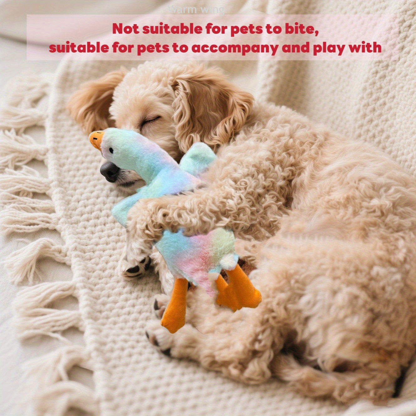 19.69inch Tie-Dye Duck Toy for Dogs & Cats - 2025 New Design with Embroidered Safety Eyes - Washable Pet Toy for Small to Large Pets, Calming Pet Toy, Playtime Fun for Pets, Perfect Christmas/Birthday Gift for Pets, Dog Toy,